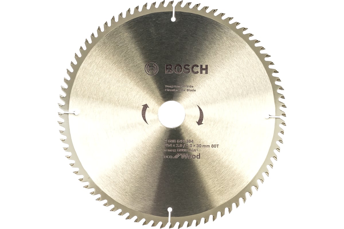 BOSCH Пильный диск ECO WO  (по дереву) 254х30-80Т
