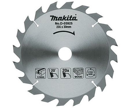 MAKITA Пильный диск для дерева Standard 235х30/25/25,4х2,4х20Т