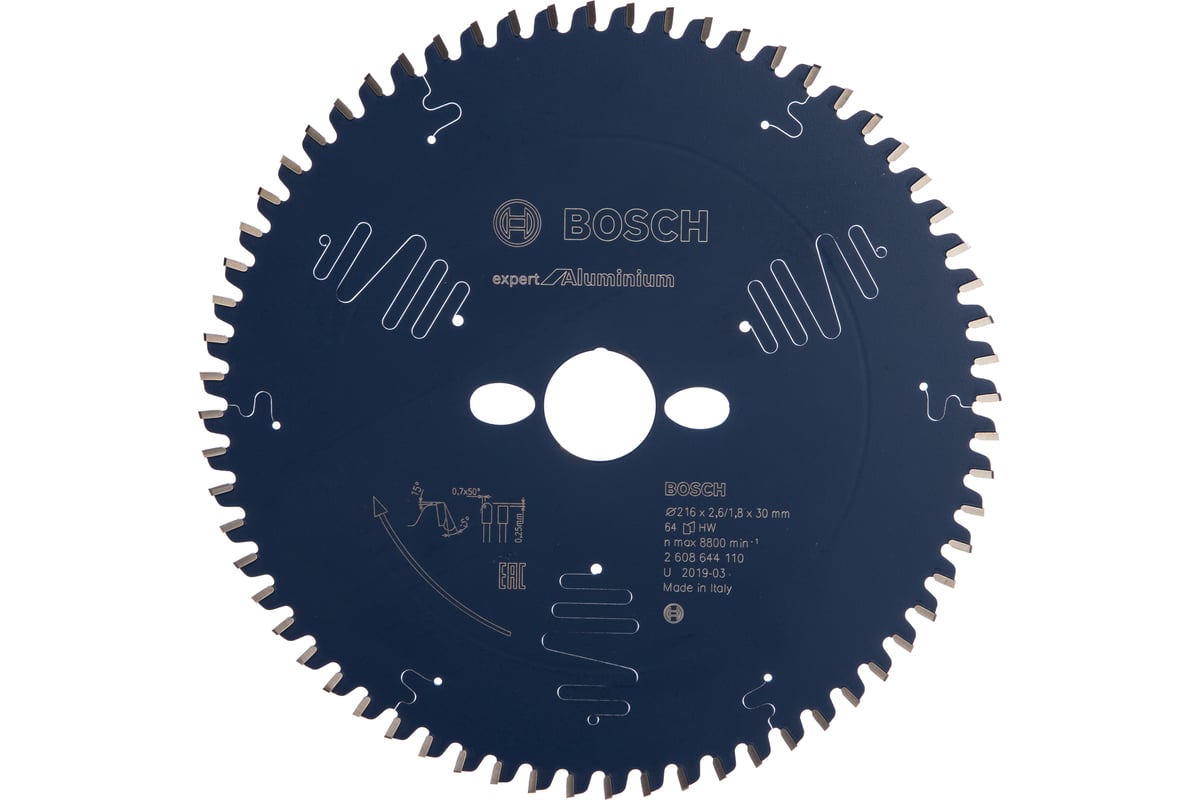 BOSCH Пильный диск EXР AL (древесина, пластик, цв.металл) 216х30-64Т