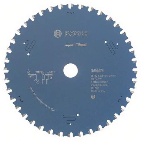 BOSCH Пильный диск EXР SL (черные металлы) 190х20-40Т