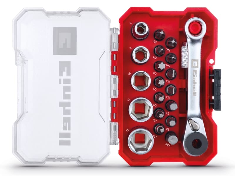 Набор бит и головок Einhell 21 предмет,битодержатель,ключ реверсивный,XS-Case
