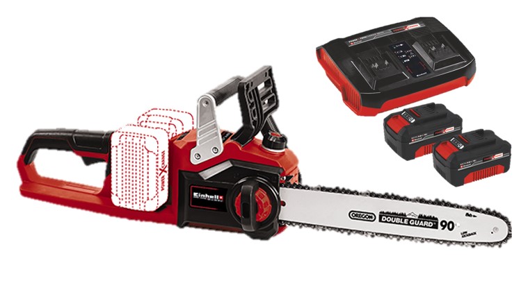Пила цепная аккумуляторная Einhell PXC GP-LC 36/35 Li + Стартовый набор 2 x 4,0 Ah Twincharger Kit