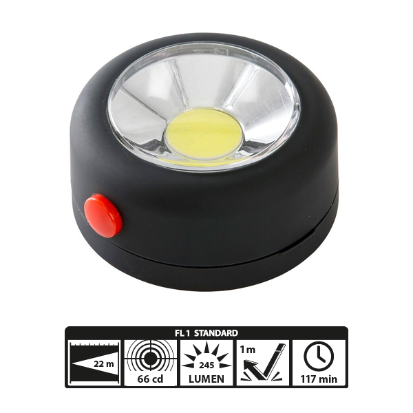 Фонарь автомобильный KWB COB-LED, круглый, 3хААА