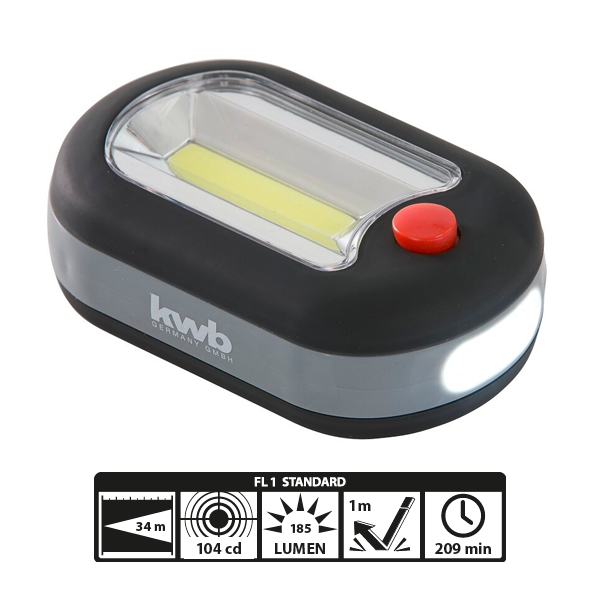 Фонарь автомобильный KWB COB-LED, овальный, 3хААА
