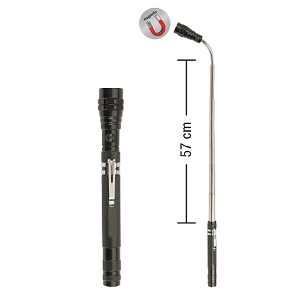 Фонарь KWB, светодиодный, магнитный, телескопический, 4xLR44