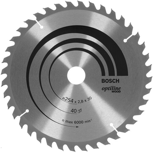 BOSCH Пильный диск STD WO (для древесины и древесных материалов) 254х30-40Т
