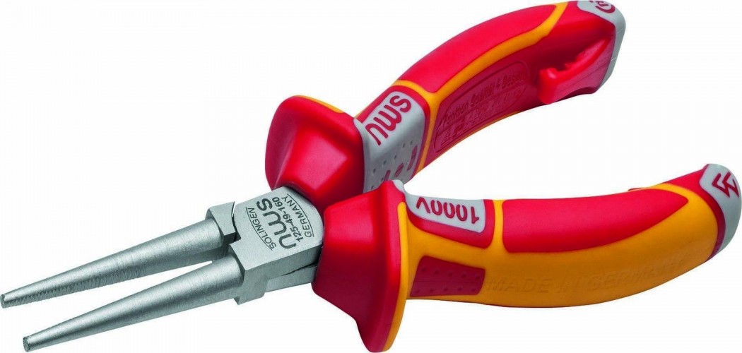 Круглогубцы диэлектр. 1000В VDE 160 мм, покрытие Crom, рукоятки SoftGripp 3K//NWS