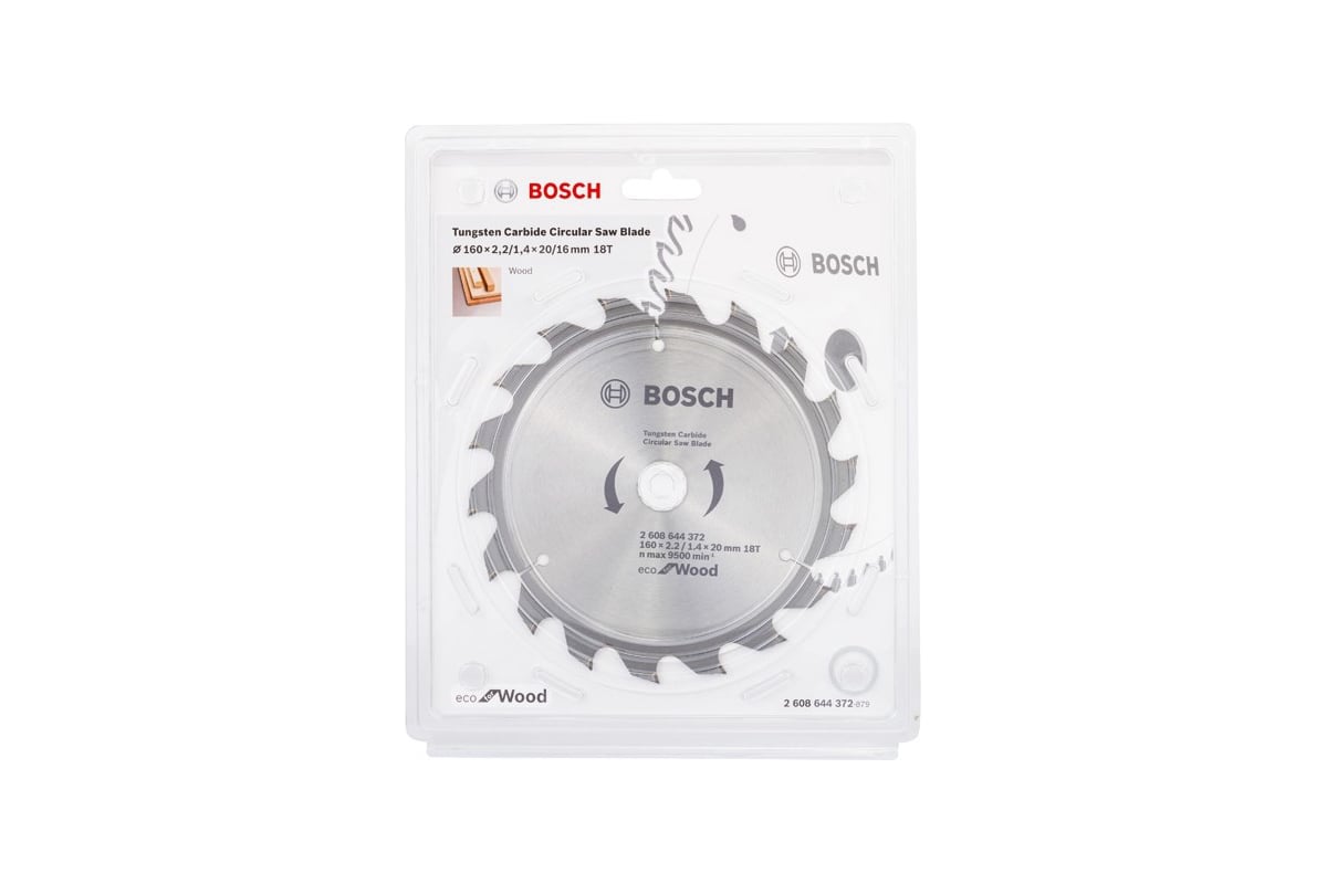 BOSCH Пильный диск ECO WO  (для древесины и древесных материалов) 160х20/16х18Т