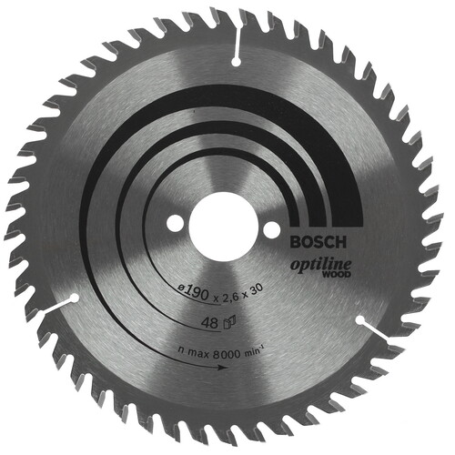 BOSCH Пильный диск STD WO 190х30-48Т (древесные материалы)