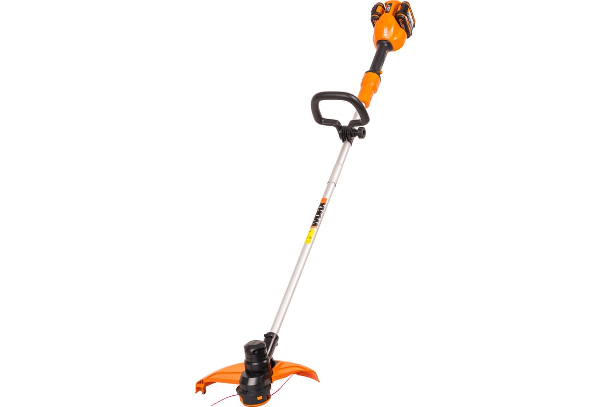 Триммер аккумуляторный WORX WG183E 40В, 33см, 2Ач х2, двойное ЗУ, коробка//WORX