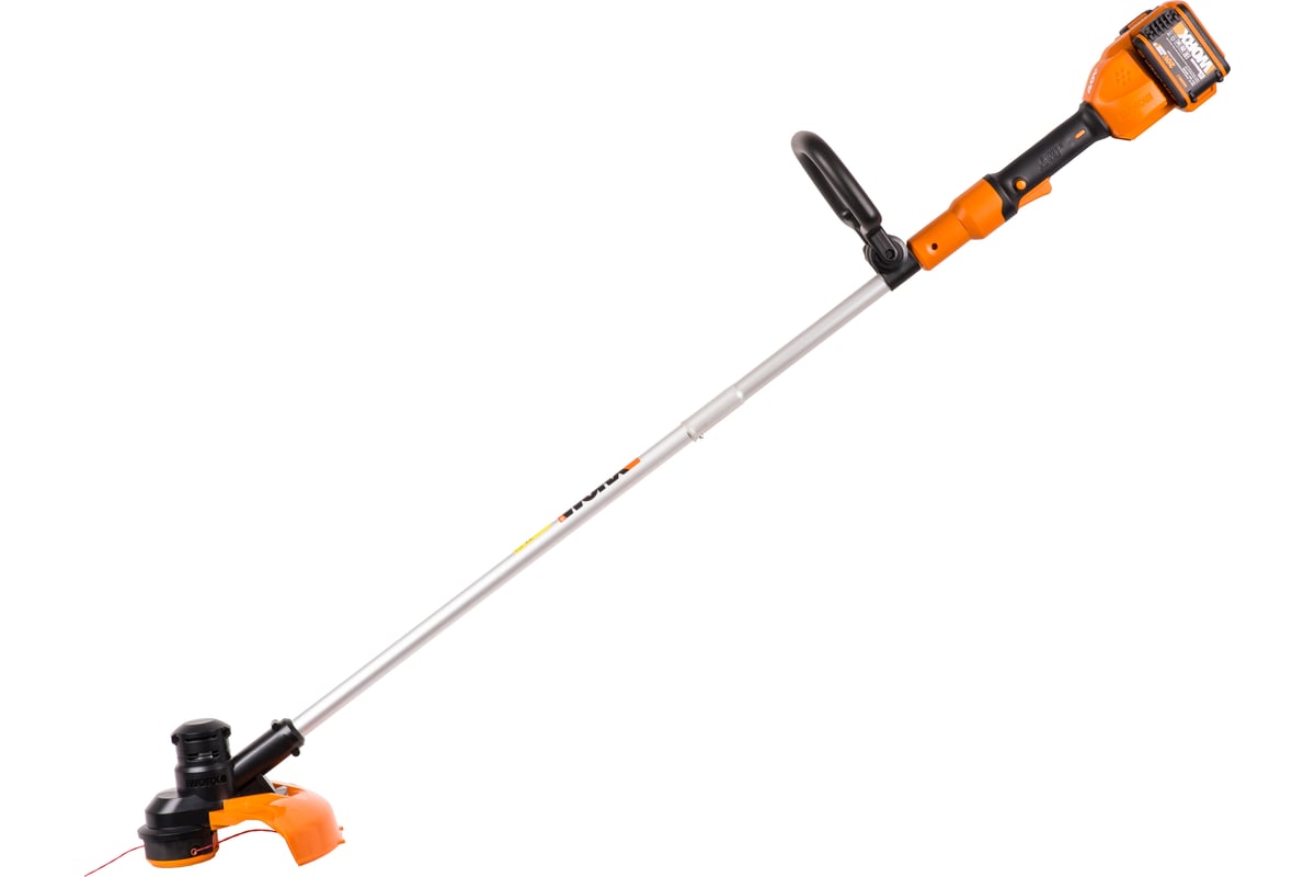 Триммер аккумуляторный WORX WG183E 40В, 33см, 2Ач х2, двойное ЗУ, коробка//WORX