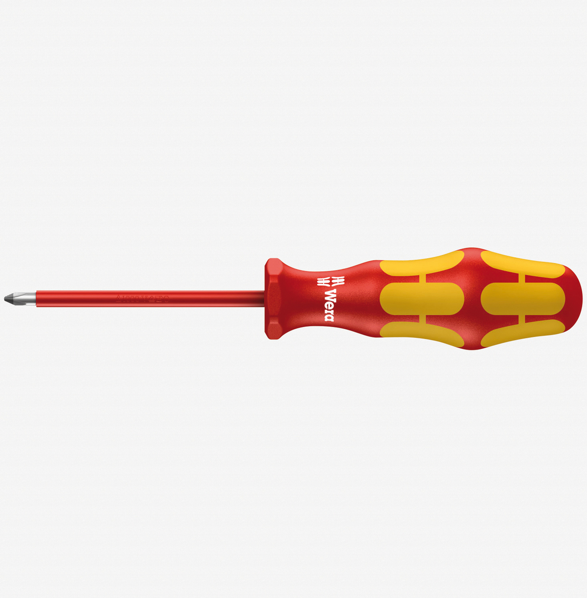 Отвертка диэлектрическая крестовая Phillips WERA Kraftform Plus 162 i VDE, PH 2 / 100 мм