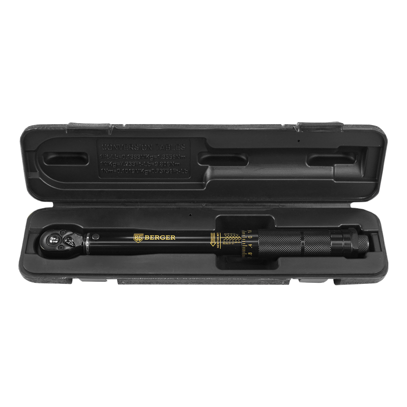 КЛЮЧ ДИНАМОМЕТРИЧЕСКИЙ ЩЕЛЧКОВЫЙ 1/4" 5-25 HM BERGER BG2155