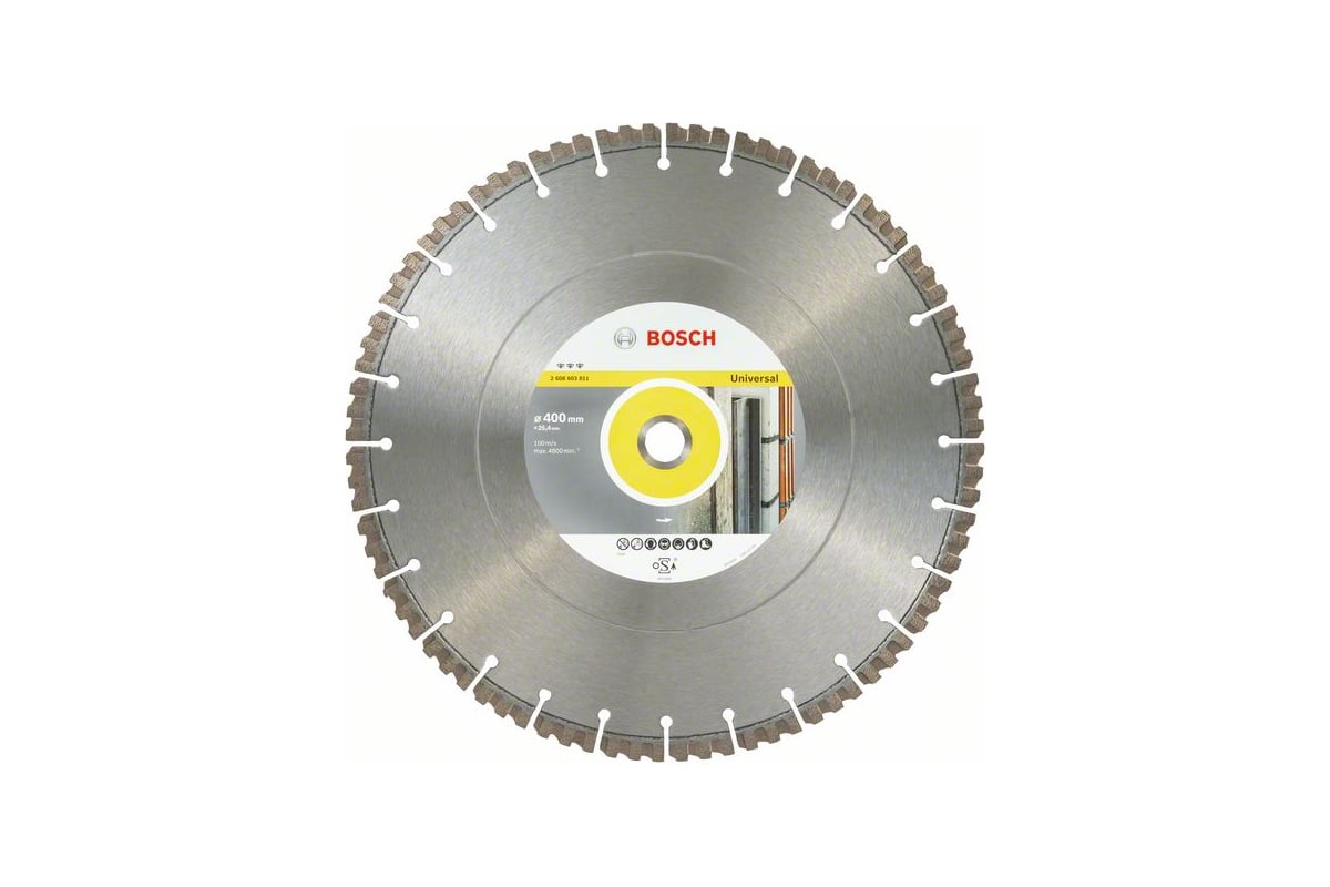 BOSCH Диск отрезной алмазный (металл,бетон), 400 х 25.4 х 3,3 Bf Universal