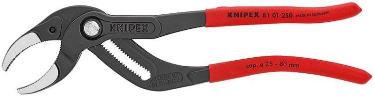 Клещи трубные захватные черненые Rohr-Greifzange 25-80 KN-8101250 (250мм) //KNIPEX