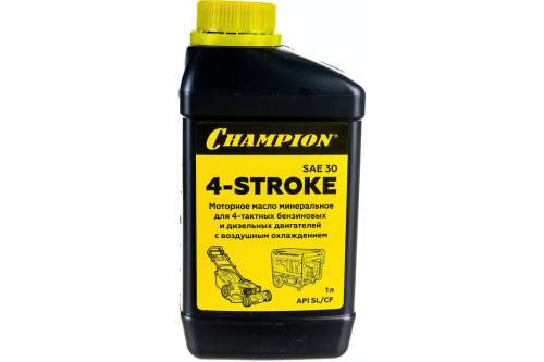 Масло для 4-тактных двигателей минеральное CHAMPION SAE30 1л