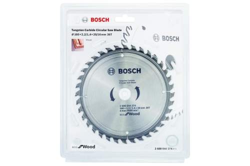 BOSCH Пильный диск ECO WO (для древесины и древесных материалов) 160х20/16-36Т