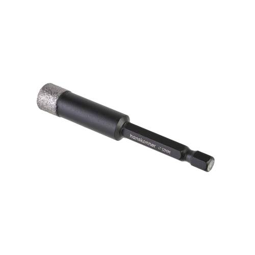 Коронка алмазная для дрели, TilePro, 12 мм, вакуумн. спекание алмазов, Hanskonner