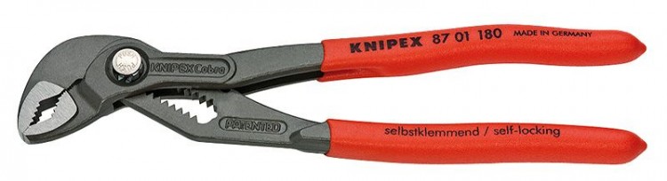 Ключ трубный и сантехнический KNIPEX KN-8701180 COBRA (180мм)