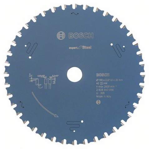 BOSCH Пильный диск EXР SL (черные металлы) 190х20-40Т