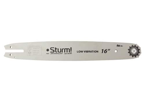 Пильная шина 16&ampquot Sturm! Паз 1,3мм, 3/8&ampquot, 56 зв, хвостовик St
