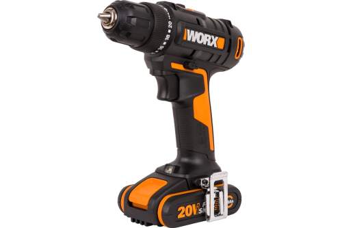 Дрель-шуруповерт аккумуляторная WORX WX100.2, 20В, 2Ач х2, ЗУ 0,4А, сумка