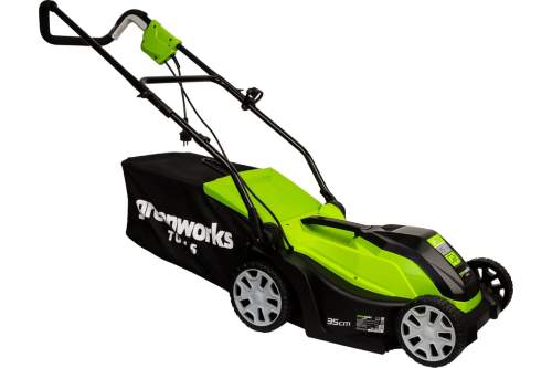 Газонокосилка GLM1035,1000W (сетевая), 3500об/мин,травосборник 40л,12 кг\\Greenworks_220V