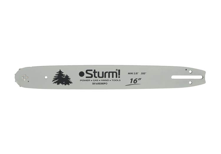 Пильная шина 16&ampquot Sturm! Паз 1,3мм, 3/8&ampquot, 57зв, хвостовик PO (OREGON K041/A041)