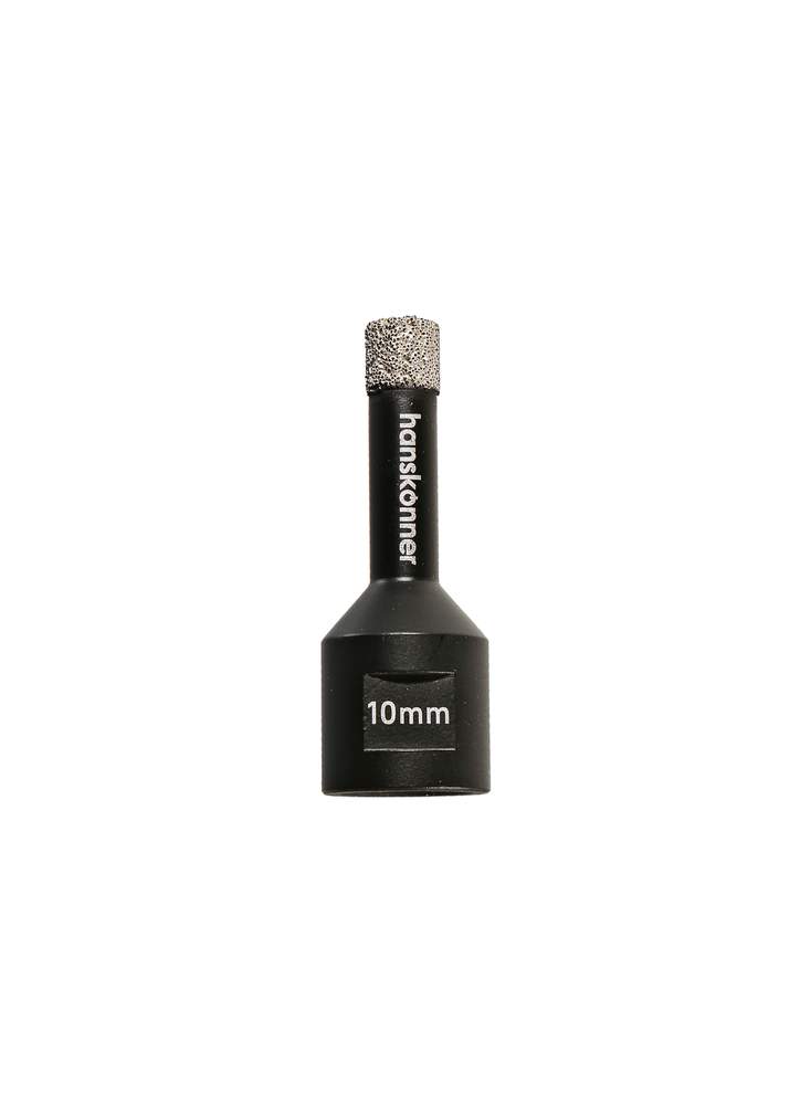 Коронка алмазная для УШМ, tilepro, 10 мм, вакуумн. Спекание алмазов, Hanskonner