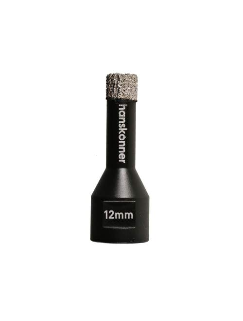 Коронка алмазная для УШМ, tilepro, 12 мм, вакуумн. Спекание алмазов, Hanskonner