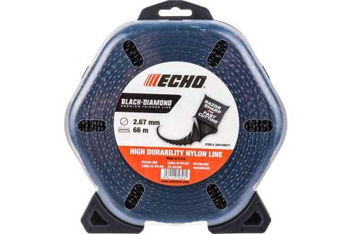 Корд триммерный ECHO Black Diamond Line 2,7мм*66м (витой квадрат)