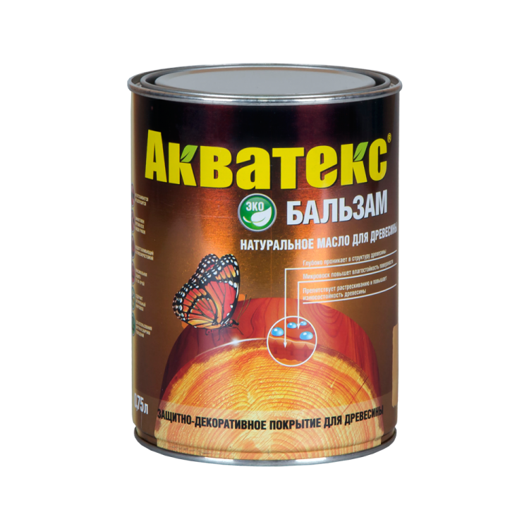 Бальзам-Акватекс, натуральное масло для древесины 0,75 л (эбеновое дерево)//Рогнеда 