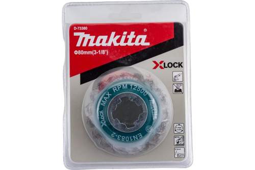 MAKITA Щетка проволочная чашечная X-lock (d80 мм, толщ. проволоки 0,5 мм, пучки, металл)