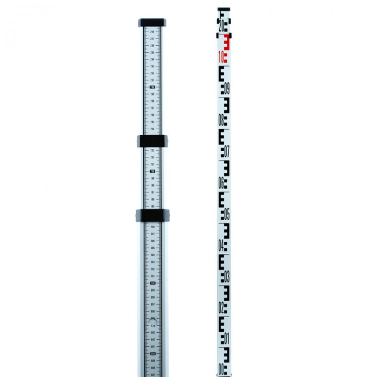 Рейка нивелирная телескопическая ADA Staff 3 (рейка-отсчет мм шкалы снизу вверх, чехол, 3м)