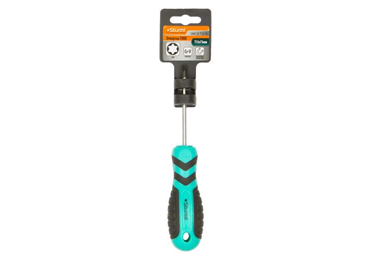 Отвертка TORX T15*75мм, CrV, магнитныйнаконечник Sturm!