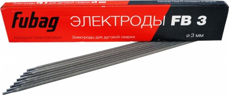 Электрод сварочный с рутиловым покрытием FB 3 д.3,0 (пачка 0.9 кг)/FUBAG 