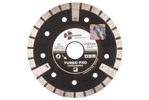Диск отрезной алмазный 125-22,23 Турбо глубокорез Trio Diamond
