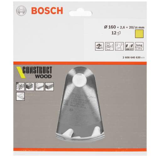 BOSCH Пильный диск STD CW 160х20-12Т (по строительной древесине)