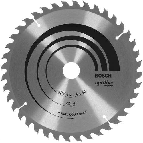 BOSCH Пильный диск STD WO (для древесины и древесных материалов) 254х30-40Т