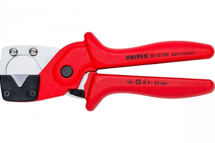 Труборез-ножницы KNIPEX KN-9010185 для многослойных и пневматич. шлангов d 4-20 мм, L-185 мм