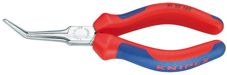 Длинногубцы острые плоские гладкие губки 55 мм//KNIPEX
