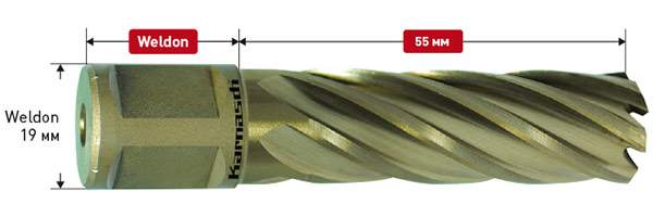 Сверло корончатое, 17 х 55 CUTRUN GOLD