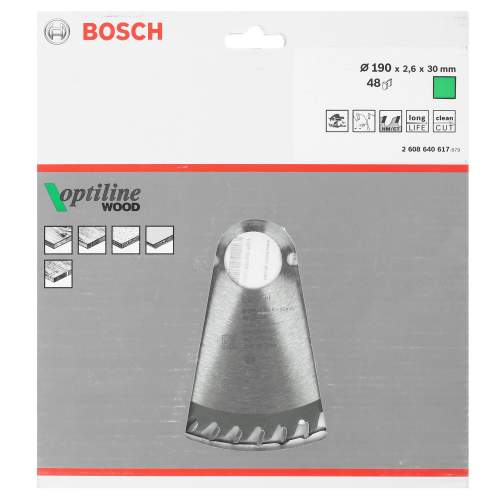 BOSCH Пильный диск STD WO 190х30-48Т (древесные материалы)