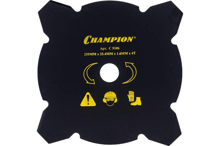 Нож для жесткой травы Champion 4/255/25.4 (тип В), 125R, 235R, FS80, 85,100,120, FR85, 350, 450)