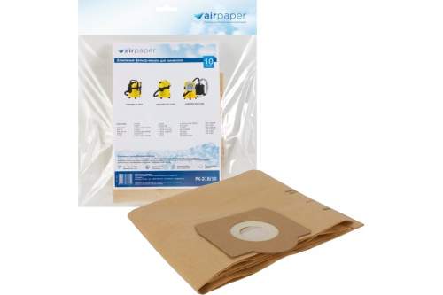 Фильтр-мешки для пылесоса KARCHER, 10 шт., бумага, сухая пыль, бренд: AIRPAPER, арт. РК-218/10