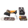 WORX WX801 4 Шлифмашина угловая аккумуляторная WORX 20В, 76 мм, 1*2,0Ач, кейс - WORX WX801 4