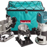 MAKITA Фрезер (710Вт,10000-30000 об/мин,цанга 6/8 мм, глубина 35мм) 1,8кг.шнур 2,5м +2 доп.основания MAKITA Фрезер (710Вт,10000-30000 об/мин,цанга 6/8 мм, глубина 35мм) 1,8кг.шнур 2,5м +2 доп.основания - MAKITA Фрезер (710Вт,10000-30000 об/мин,цанга 6/8 мм, глубина 35мм) 1,8кг.шнур 2,5м +2 доп.основания