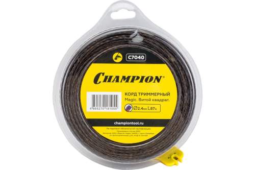Корд трим.CHAMPION  Magic 2.4мм*87м (витой квадрат)+нож