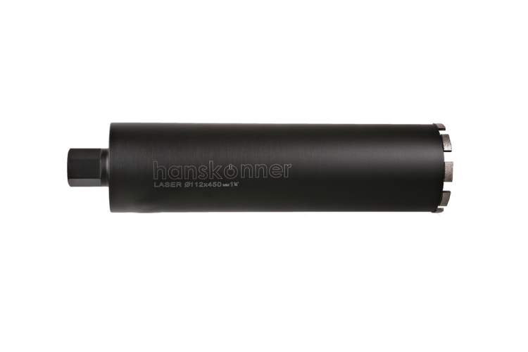 Коронка алмазная LASER по железобетону 112 мм, 1 1/4&ampquot , L=450мм, Hanskonner
