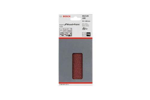 BOSCH Шлифлист E.f. Wood+Paint 93*186 мм K60-1 (10 шт.)